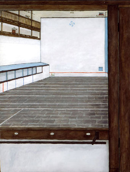 tableau de Robert Brandhof Architectures du Pays Basque : vue d'ensemble de l'intérieur